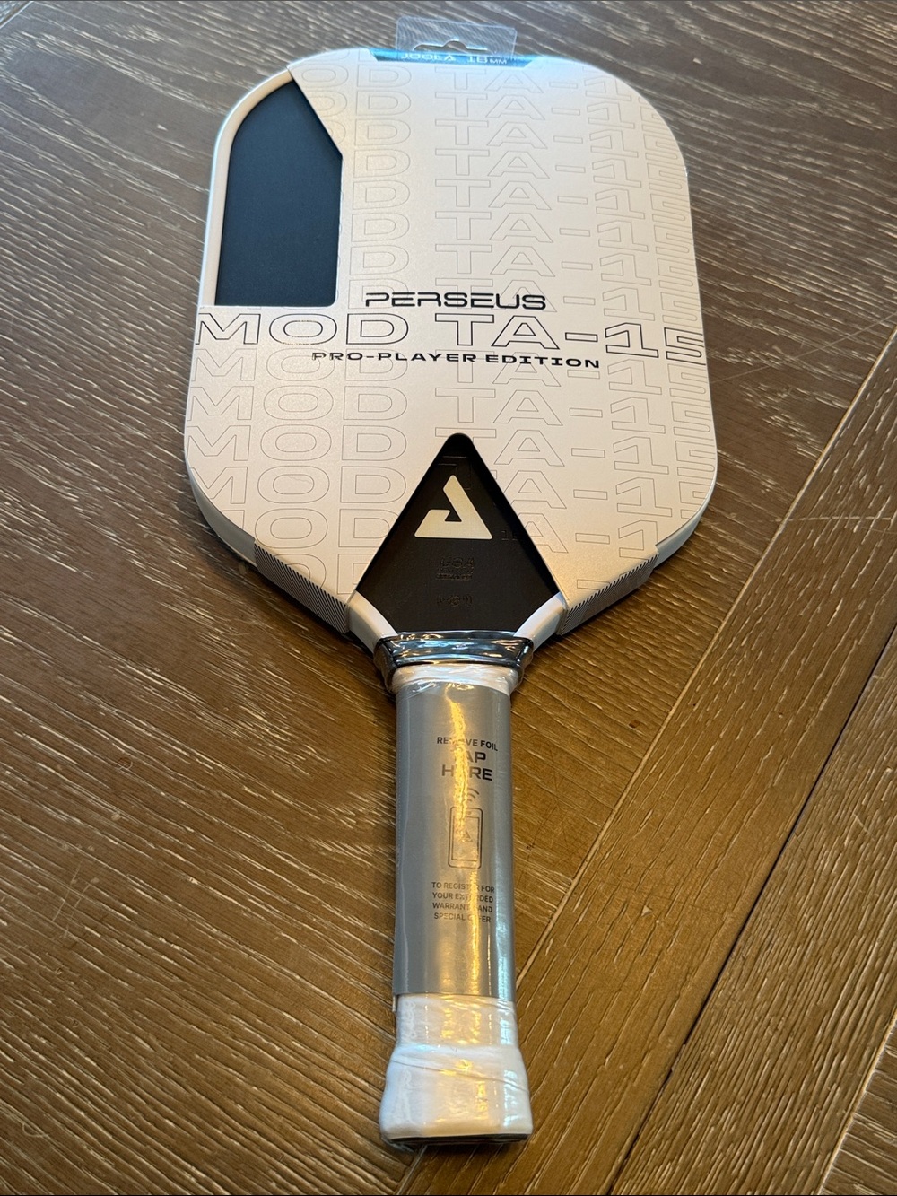 Perseus MOD TA-15 Pro-Player Edition Pickleball Paddle - White/Black 16MM New